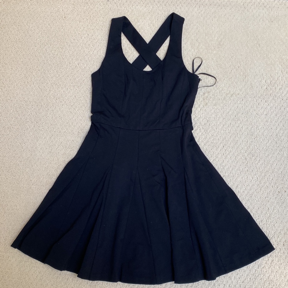 NWT Banana Republic cross strap black dress - size 6